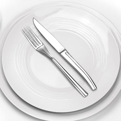 Couverts entrée, fromage, dessert pour 6 personne en acier inoxydable