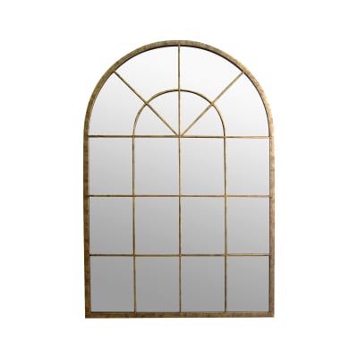 Miroir fenêtre arquée 93x135cm dore