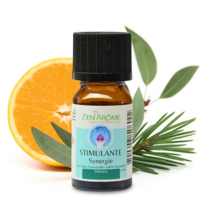 Synergie d'huiles essentielles stimulante - flacon en verre - 10 ml