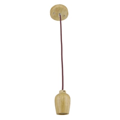 Suspension marron bois verni