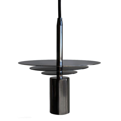 Suspension en métal noir à hauteur réglable