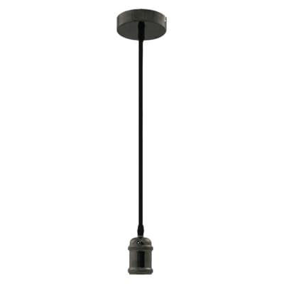 Suspension en métal noir à hauteur réglable jusqu'à 150 cm