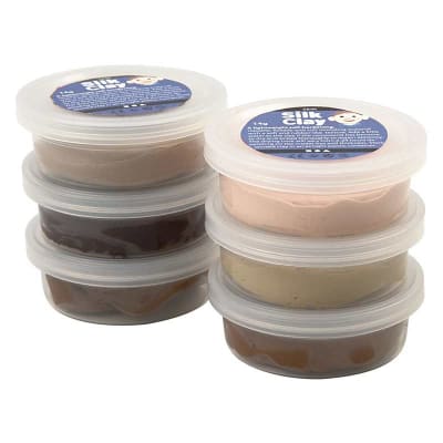 Set 6 pâtes à modeler couleur chair 14g