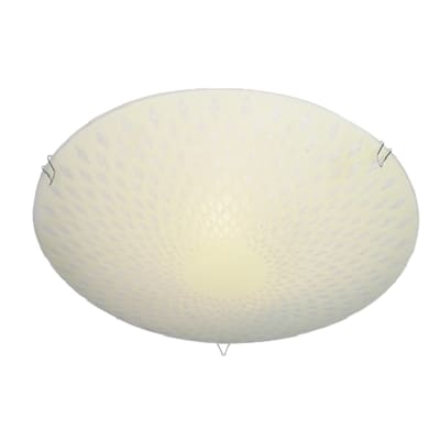 Plafonnier en verre avec design géométrique satiné