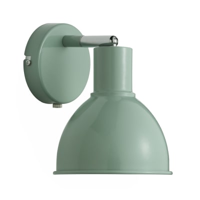 Applique murale nordique en métal vert avec interrupteur