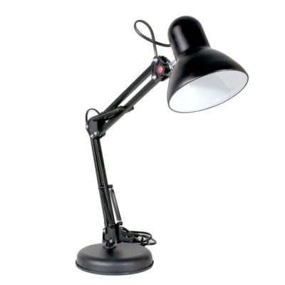 Lampe de bureau articulée rétro en métal noir