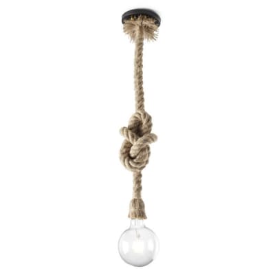 Suspension rustique avec corde réglable en hauteur ø10 cm