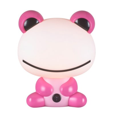 Lampe à poser rose en forme de grenouille pour enfant