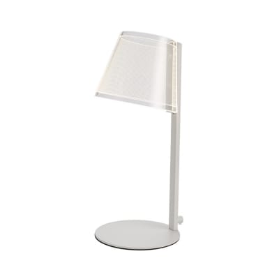 Lampe à poser led blanche 6W et abat-jour métallique