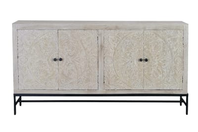 Buffet en manguier blanc vieilli