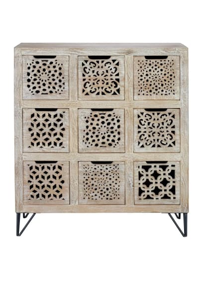 Commode en manguier blanc vieilli