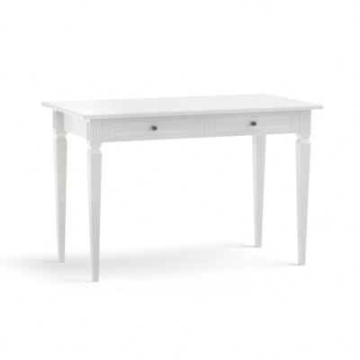 Bureau 2 tiroirs ines panneaux mdf et stratifiés blanc