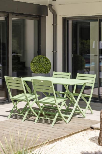 Chaise de jardin pliante en aluminium