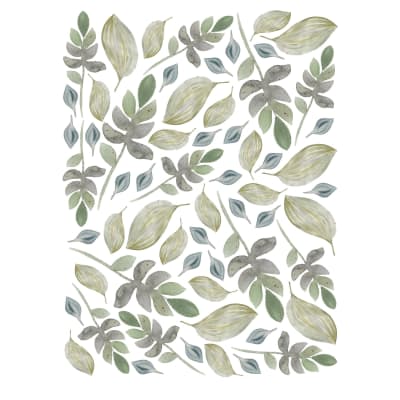 Stickers muraux feuilles décoratives vert