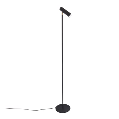 Lampadaire en métal avec finition noire sablée.