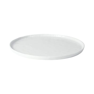 Assiette plate en porcelaine blanc