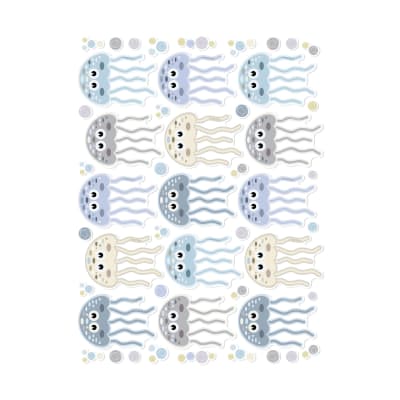 Autocollants antidérapants pour baignoire méduses bleues