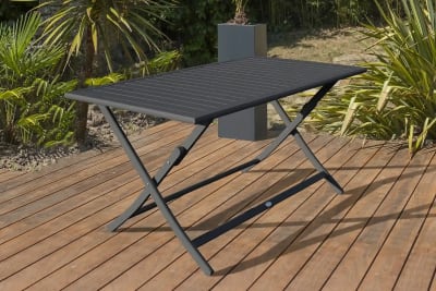 Table de jardin pliante en aluminium