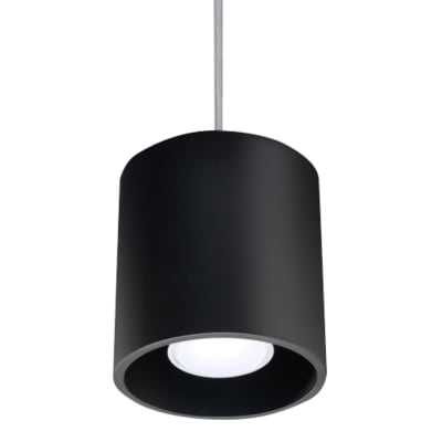 Suspension cylindrique en aluminium, noir L: 10cm