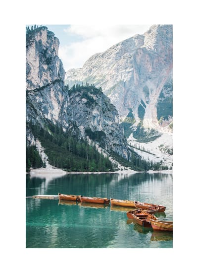 Tableau sur toile Scandinave barques 50x70