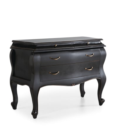 Commode en bois noir L 110 cm