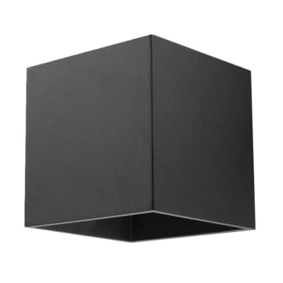 Applique carrée en aluminium, noir L: 10cm
