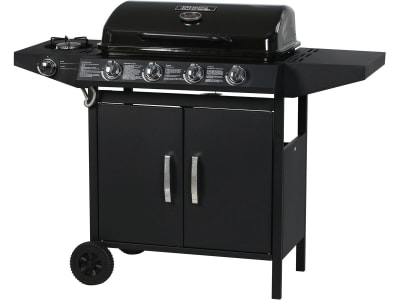 Barbecue gaz ''festa 5'' - 5 brûleurs dont 1 latéral - 12.9 kw- noir