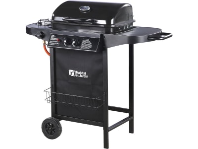 Barbecue gaz ''party 3'' - 3 brûleurs dont 1 latéral - 9.38 kw - noir