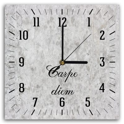 Horloge murale Carpe Diem 30x30cm