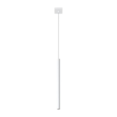 Suspension tube en métal, blanc L: 8cm
