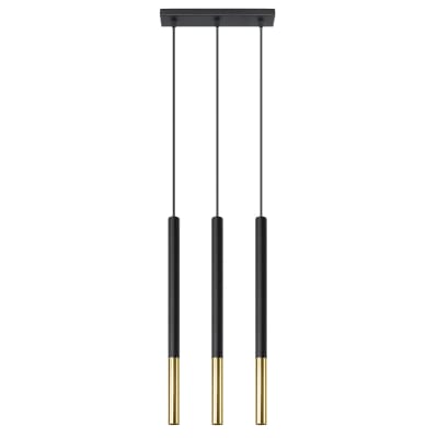 Suspension tube en métal, noir L: 30cm