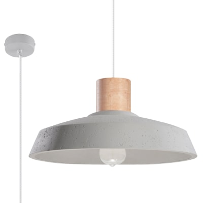 Suspension Béton Gris E27 1 Afra