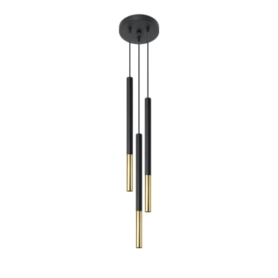 Suspension tube en métal, noir L: 20cm