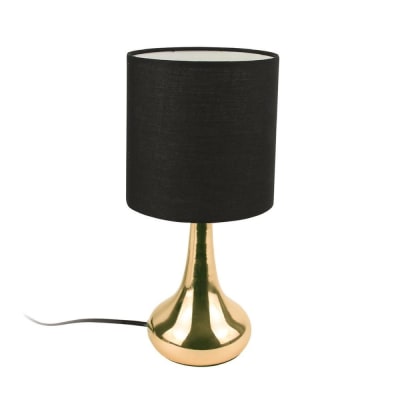 Lampe à poser dorée et noire