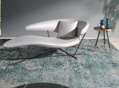 Table d'appoint en porcelaine et acier