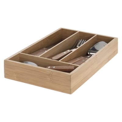 Ménagère inox 24 pièces avec range couverts