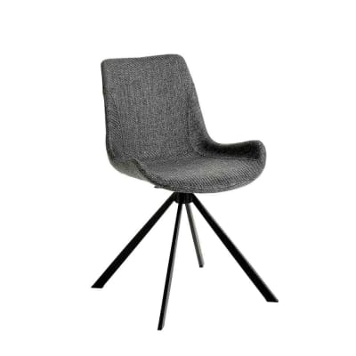 Chaise pivotante en tissu gris foncé