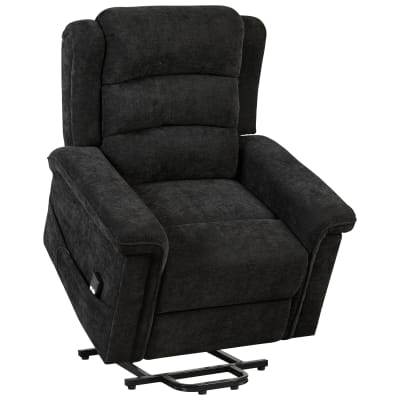 Fauteuil électrique inclinable en tissu gris