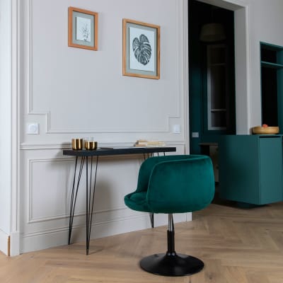Tabouret de bar en velours vert