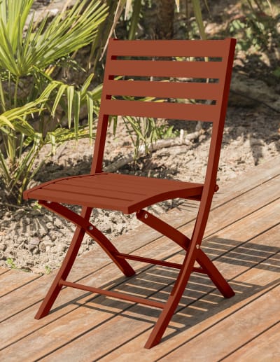 Chaise de jardin pliante en aluminium