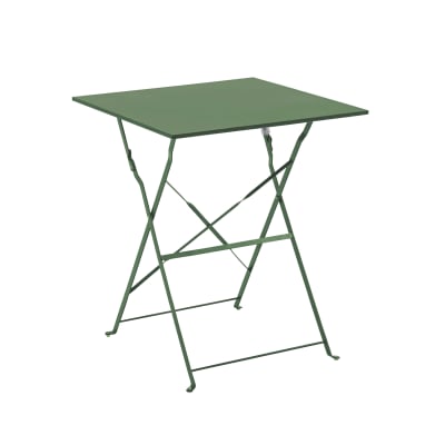 Table de jardin pliante bistrot en acier 60 cm vert cactus