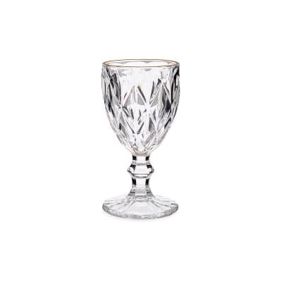 Verres à eau en verre bordure dorée 25,4cl - Lot de 6