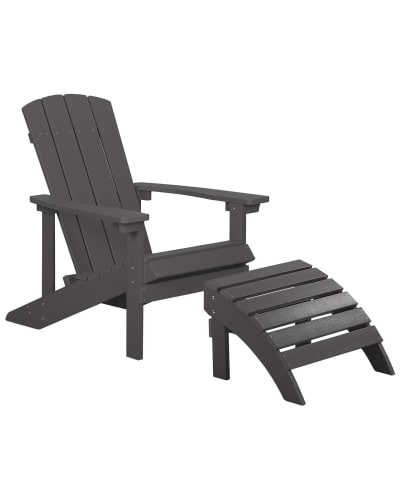 Chaise d'extérieur gris foncé