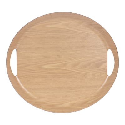 Plateau ovale 46x41 cm   marron