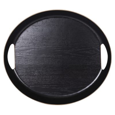 Plateau ovale 46x41 cm   noir
