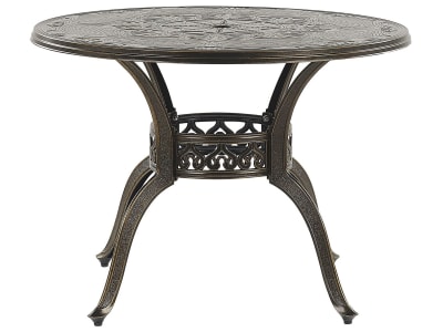 Table de repas 4 personnes en aluminium marron