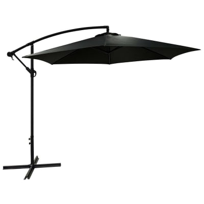 Parasol déporté rond eko 3 m gris anthracite
