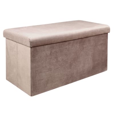 Banc coffre de rangement rose poudré