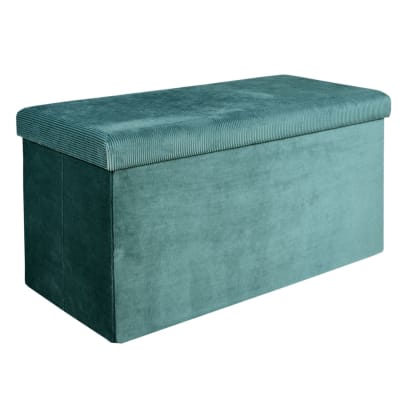 Banc coffre de rangement bleu cadet