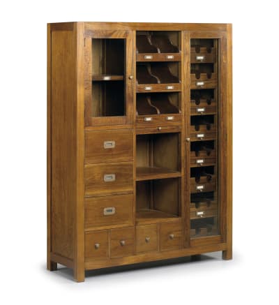 Buffet en bois de mindi marron 4+3 tiroirs H 155 cm